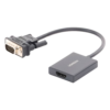 sec_5_1S1000-11.png VGA Macho / Salida: HDMI Hembra / Resolución de 1080P@60Hz / Puerto Estéreo de 3.5 mm / Plug and Play, Sin Controlador / Longitud del Cable 15 cm (5.91 Pulgadas). / Incluye Cable de Alimentación USB / Incluye Cable de Audio de 3.5mm.