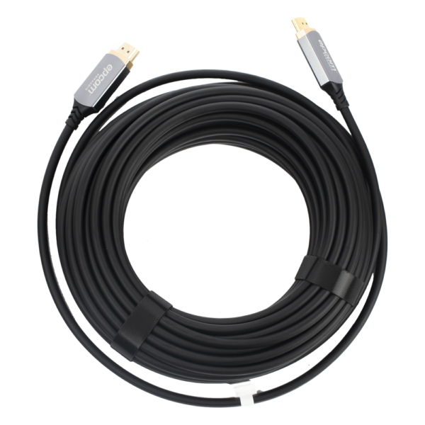 sec_5_1S1000-123.png Cable HDMI de Fibra Óptica de 15 Metros (49.21 Pies) | Alta Definición | Versión 2.1 | Alta Velocidad 18Gbps | 8K@60Hz | HDCP 2.2 | Resistente a EMI y RFI