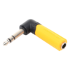 sec_5_1S1000-175.png Conector Estéreo | 1/4in - 1/4in | Conector de angulo recto | Adaptador de Carcasa de Plastico