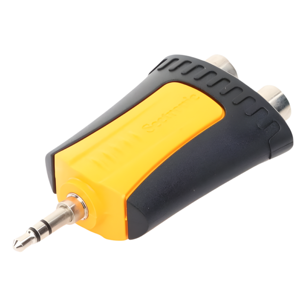 sec_5_1S1000-176.png Conector Estéreo | 3.5 mm - 2 x conector Hembra RCA | Adaptador de Carcasa de Plástico