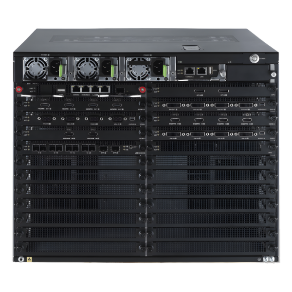 Controlador de Videowall / 23 Slots / 8U Rack / 10GbE / LCD y LED / 16 Divisiones por Salida / Cliente Multiplataforma