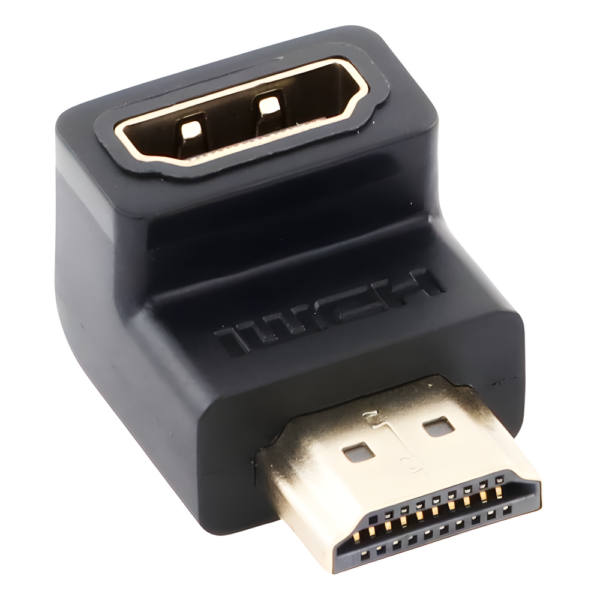 sec_5_2S1000-12.png Adaptador HDMI de 90 Grados Macho a Hembra / Hacia Abajo / HDMI 2.0 4K@60Hz / Proporciona Flexibilidad Sin Doblar los Cables HDMI