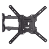 Montaje de Pared Articulado P4-NB / Pantallas de 32" a 55" / VESA 100x100 a 400x400 mm / Carga 27.2 kg (60 lbs) / Inclinación +8° a -5° / Giro 180° / Distancia de Pared 5 a 40 cm / Acero