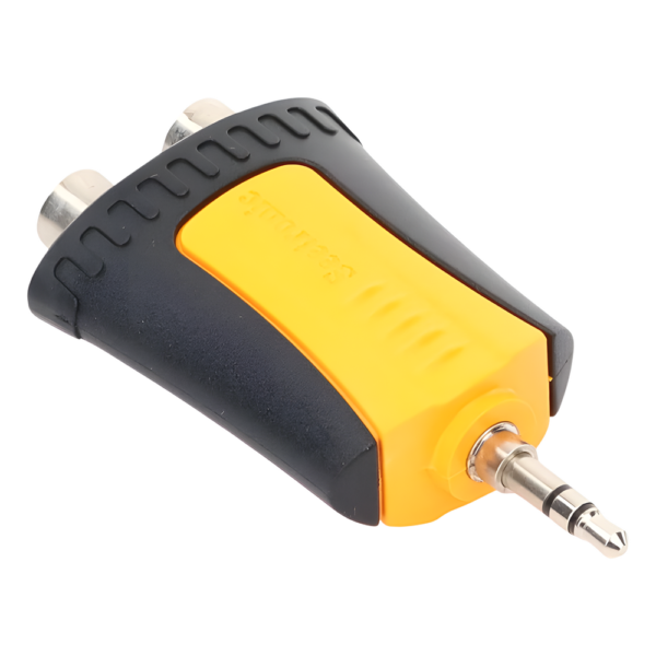 sec_5_3S1000-118.png Conector Estéreo | 3.5 mm - 2 x conector Hembra RCA | Adaptador de Carcasa de Plástico