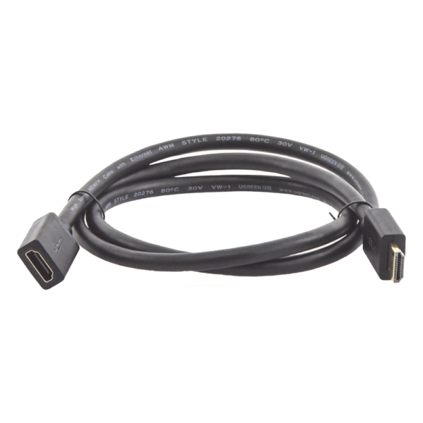 Cable Extensor HDMI de 1 Metro (3.28 Pies) / 4K@60Hz / 3D / HDR / Macho a Hembra / Núcleo de Cobre Estañado / Transmisión Estable