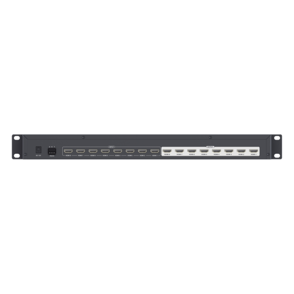 MATRICIAL DE VIDEO HDMI 8 x 8 / 8 Entradas y 8 Salidas en HDMI /  4K @ 30Hz / 10.2 Gbps / HDMI 1.4 / HDCP 1.4 / 3D / Conmutación por Botón, RS232 o Control Remoto / IDEAL PARA CENTROS DE MONITOREO, COMPARACION Y ANALISIS.
