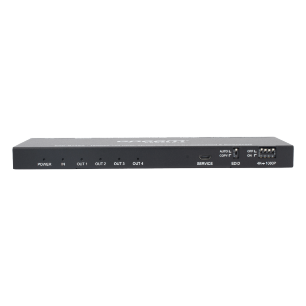 Splitter HDMI 1x4 | 1 Entrada a 4 salidas (Simultaneas) | 4K@60Hz | Extractor de Audio | Down Scaler | HDR  4:4:4 | EDID | 18Gbps