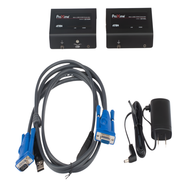 sec_5_5S1000-51.png Extensor KVM USB | Acceso remoto PC | Hasta 100 m Cat5e | 1920x1200 | Protección ESD | Ajuste deskew