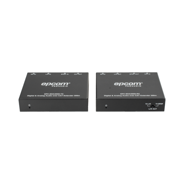 Extensor de Audio | Digital Óptico y Analógico | Transmisión hasta 300 m | Soporte 48/96/192 kHz | Selección de salida en receptor | Función POC bidireccional | Plug-and-Play | Ideal para HDTV, AVR y sistemas multizona