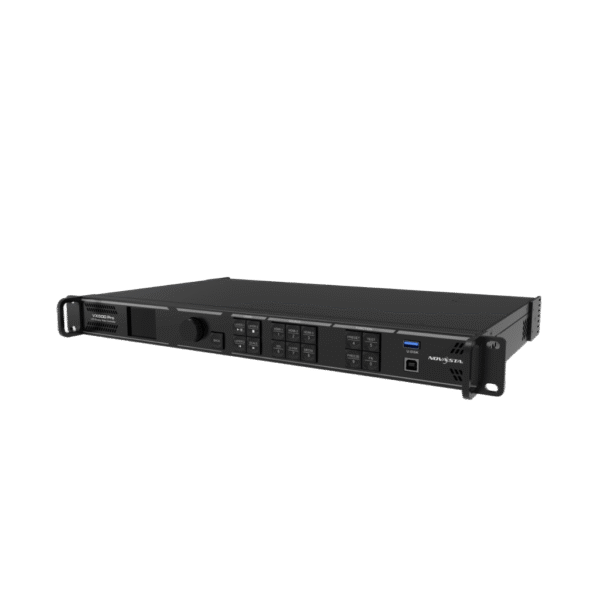 lateral_izquierda_0S1000-13.png Controlador All-in-One VX600 Pro / 3.9 Millones de Píxeles / 6 Puertos Ethernet Gigabit / 4K×2K@60Hz / 6 Capas SuperView III / Fibra Óptica 10G / USB 3.0 Playback / 256 Presets