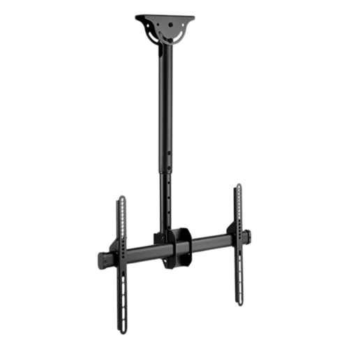Soporte de Techo para Pantallas | Compatibilidad VESA 200x200 a 600x400 | Pantallas Hasta 70 Pulgadas | Capacidad de Carga 50 kg | Inclinación Vertical 0° a -25° | Rotación Horizontal 360° | Ajuste de Nivel ±3°