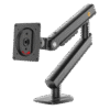 Brazo Ergonómico para Monitor / Soporte 17"-32" / Carga 2-7 kg / Ajuste de Tensión / Rotación ±90° / Instalación Abrazadera o Pasacables