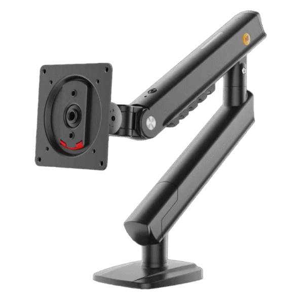 Brazo Ergonómico para Monitor / Soporte 17"-32" / Carga 2-7 kg / Ajuste de Tensión / Rotación ±90° / Instalación Abrazadera o Pasacables