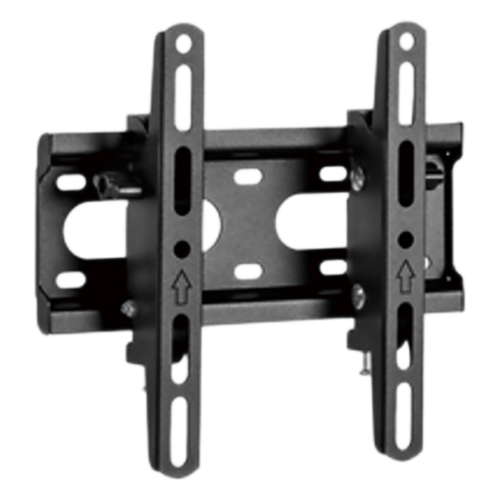 Soporte de Pared con Inclinación para monitores hasta 43"|Compatible VESA 75x75 a 200x200 | Capacidad de Carga 45 kg | Separación de la pared 53 mm | Fabricado en acero | Color Negro