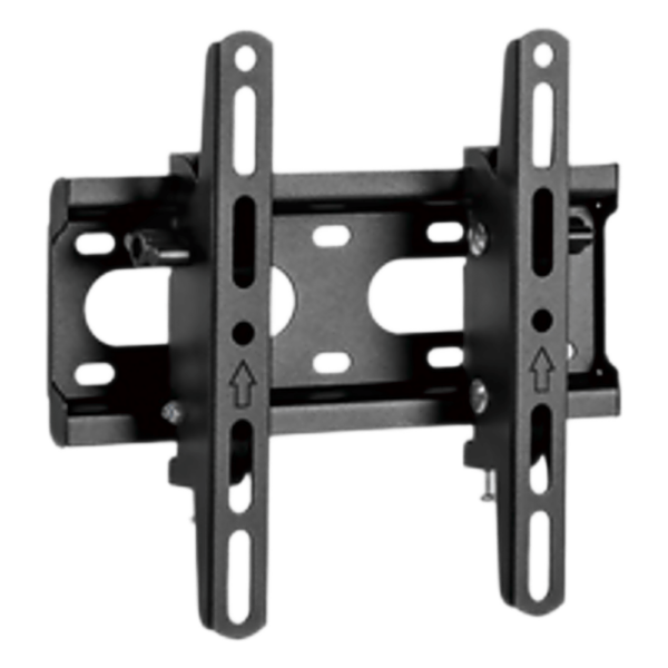 Soporte de Pared con Inclinación para monitores hasta 43"|Compatible VESA 75x75 a 200x200 | Capacidad de Carga 45 kg | Separación de la pared 53 mm | Fabricado en acero | Color Negro
