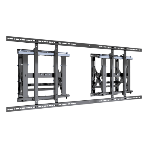 Soporte Estructural Modular para Pantallas | Altura Ajustable de 200 mm a 1600 mm | Ancho 600 mm | Profundidad 134 mm a 300 mm | Diseño Metálico| Compatible con Diferentes Tamaños de Pantallas |Soporta Formato Horizontal y Vertical.