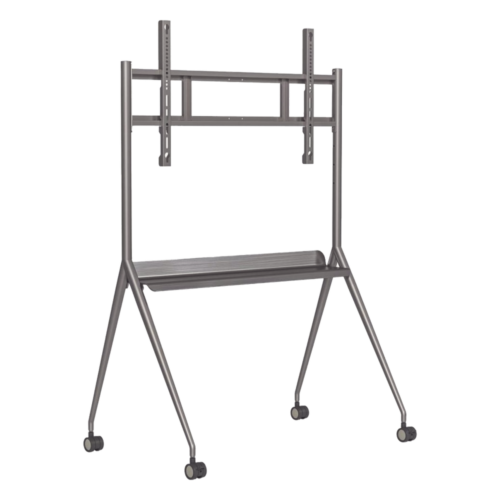 portada_0S1000-70.png Montaje de Piso Móvil para Pantallas de 55" hasta 75" / Compatible con VESA / Incluye Soporte para la Pantalla