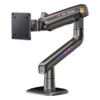 Soporte Mecánico Gaming NB F5 / Monitores de 32" a 60" / VESA 75x75 y 100x100 mm / Carga 2-20 kg (4.4-44 lbs) / Iluminación RGB / Sistema de Resorte de Alta Precisión