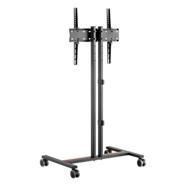 Soporte Móvil para Pantalla | Compatibilidad VESA 200x200 hasta  600x400 / Ruedas con Frenos / Ajuste de Altura y Ángulo / Soporte para TV de hasta 55 Pulgadas / Capacidad de Peso 35 kg