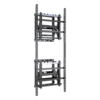 sec_2_0S1000-24.png Soporte Estructural Modular para Pantallas | Altura Ajustable de 200 mm a 1600 mm | Ancho 600 mm | Profundidad 134 mm a 300 mm | Diseño Metálico| Compatible con Diferentes Tamaños de Pantallas |Soporta Formato Horizontal y Vertical.