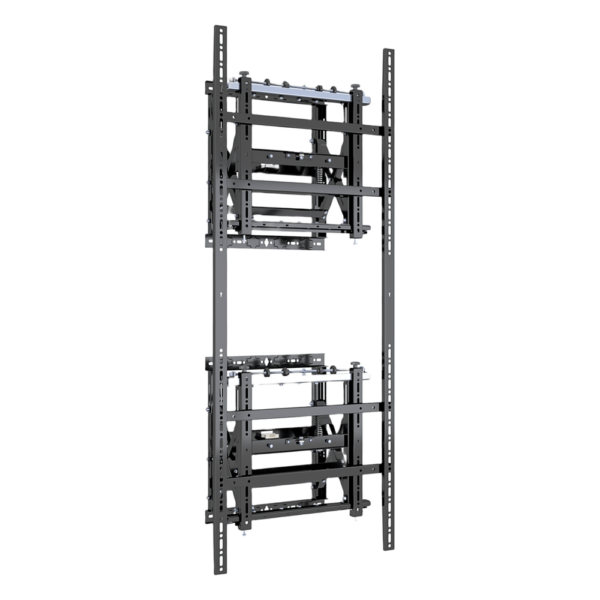 sec_2_0S1000-24.png Soporte Estructural Modular para Pantallas | Altura Ajustable de 200 mm a 1600 mm | Ancho 600 mm | Profundidad 134 mm a 300 mm | Diseño Metálico| Compatible con Diferentes Tamaños de Pantallas |Soporta Formato Horizontal y Vertical.