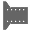 Placa_ Accesorio para Montaje de pantalla desde la Pared | Fabircada en Acero.