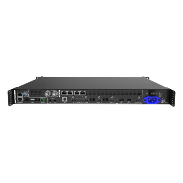 Controlador All-in-One VX400 Pro / Procesamiento de Video 4K×2K@60Hz / 4 Puertos Ethernet Gigabit / 2.6 Millones de Píxeles / 6 Capas de Video / Fibra Óptica 10G / USB 3.0 Playback / Control Remoto