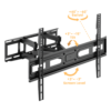 Montaje de Pared Universal Articulado para Monitores de 37 a 80" | Carga Máxima 40 Kg | Vesa  100 x 100 a 600 x 400| Fabricado en Acero