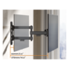 Soporte de Pared Articulado para Pantallas o Monitores | Compatibilidad VESA 75x75 - 200x200 / Hasta 43 Pulgadas | Capacidad Máxima de Carga 20 kg | Fabricado en Acero