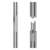 Accesorio _ Riel de Aluminio Longitud 1670 mm | Ancho 40 mm | Altura 40 mm | Diseño Modular | Tapas de Riel Incluidas