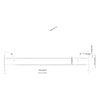 sec_3_0S1000-25.png Accesorio _ Perfil Rectangular para Interconexión de Patas de Videowall LED | Longitud 1200 mm | Ancho 56 mm | Incluye Tornillos M8 x 10 mm y Llave Allen de 5 mm
