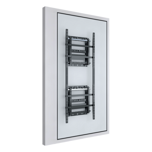 sec_4_0S1000-13.png Soporte Estructural Modular para Pantallas | Altura Ajustable de 200 mm a 1600 mm | Ancho 600 mm | Profundidad 134 mm a 300 mm | Diseño Metálico| Compatible con Diferentes Tamaños de Pantallas |Soporta Formato Horizontal y Vertical.