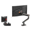 Soporte Mecánico Gaming NB F5 / Monitores de 32" a 60" / VESA 75x75 y 100x100 mm / Carga 2-20 kg (4.4-44 lbs) / Iluminación RGB / Sistema de Resorte de Alta Precisión